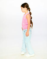 Crinkle Jersey Tank Top Pink