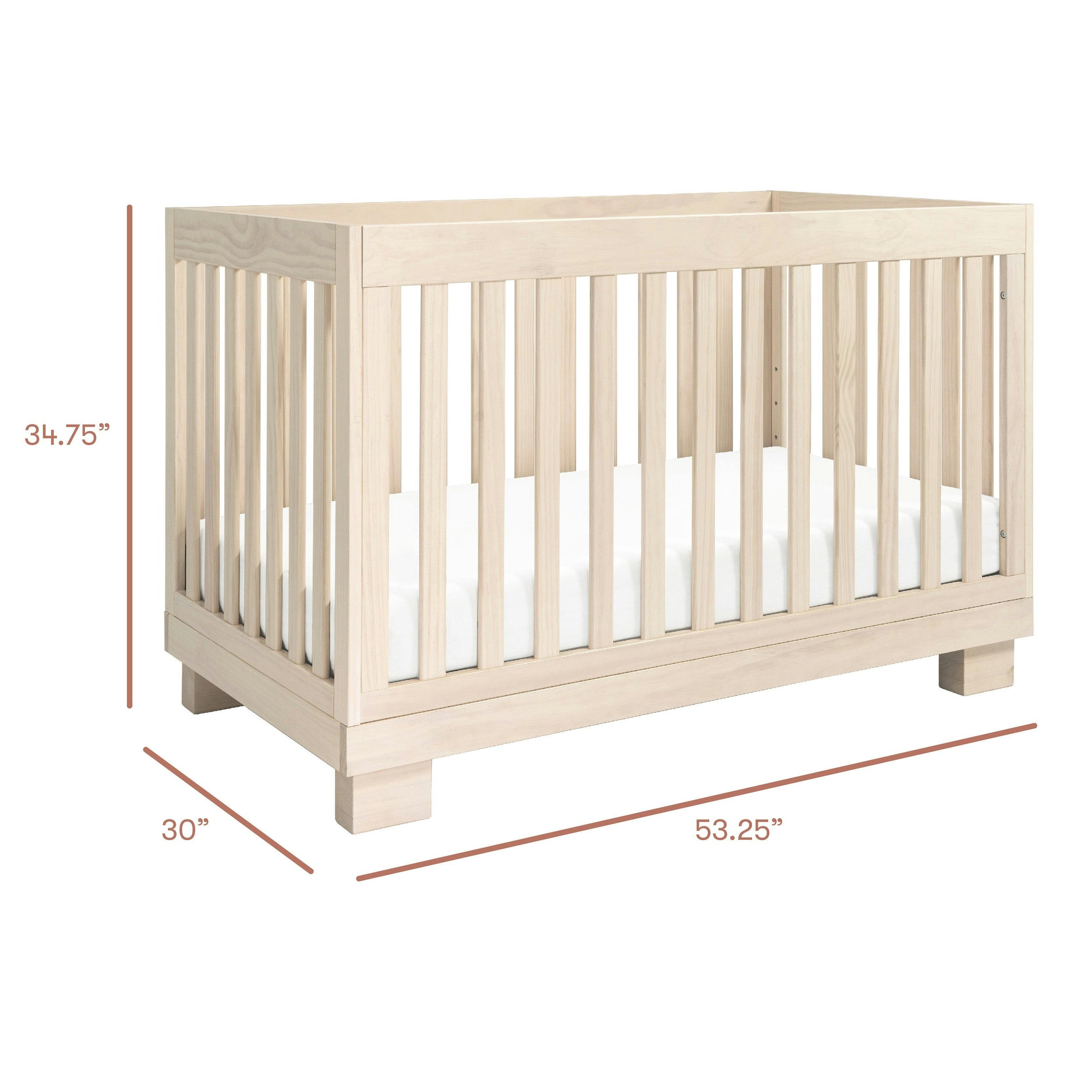 Babyletto Modo 3-in-1 Convertible Crib with Toddler Bed Conversion Kit