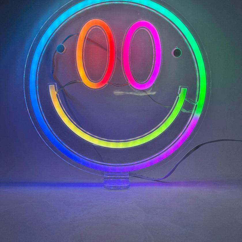 RGB Color Changing Neon Sign-Smile