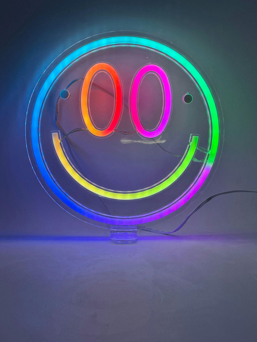 RGB Color Changing Neon Sign-Smile
