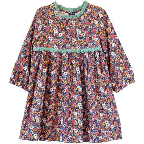 Toddler Priya Dress with Lace Trim | Garden Confetti