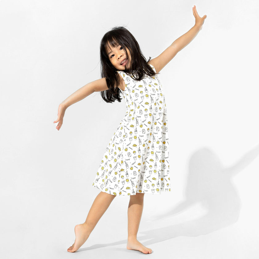 Milk & Cookies Bamboo Girls' Sleeveless Dress