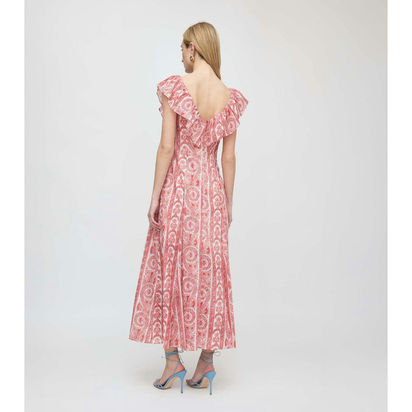 The Milani Dress - Coral Corsica Paisley