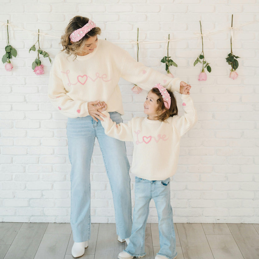Ditsy Love Knit Women's Sweater