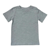 Boys Cotton Short Sleeve Tee in Grayish Blue