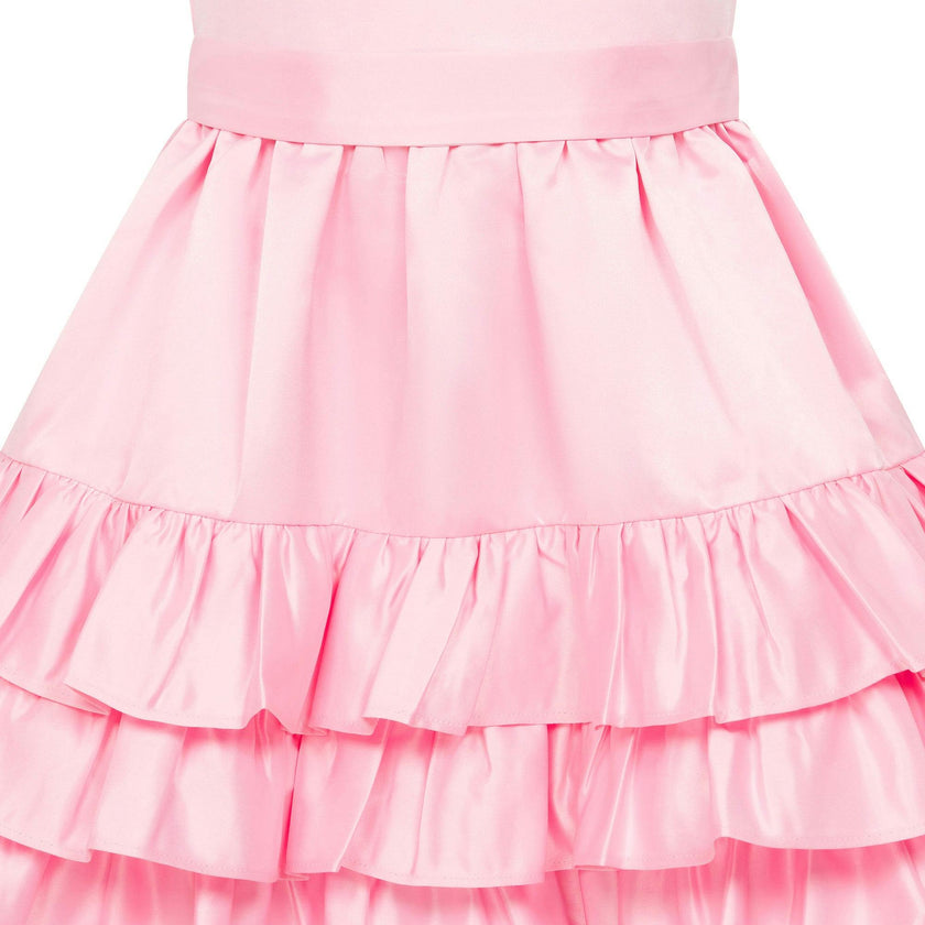 Arabella Frill Satin Girls Party Dress