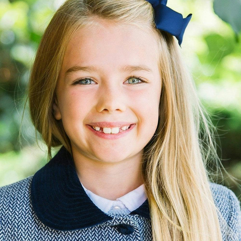 Extra Large Bow Hair Clip in Navy