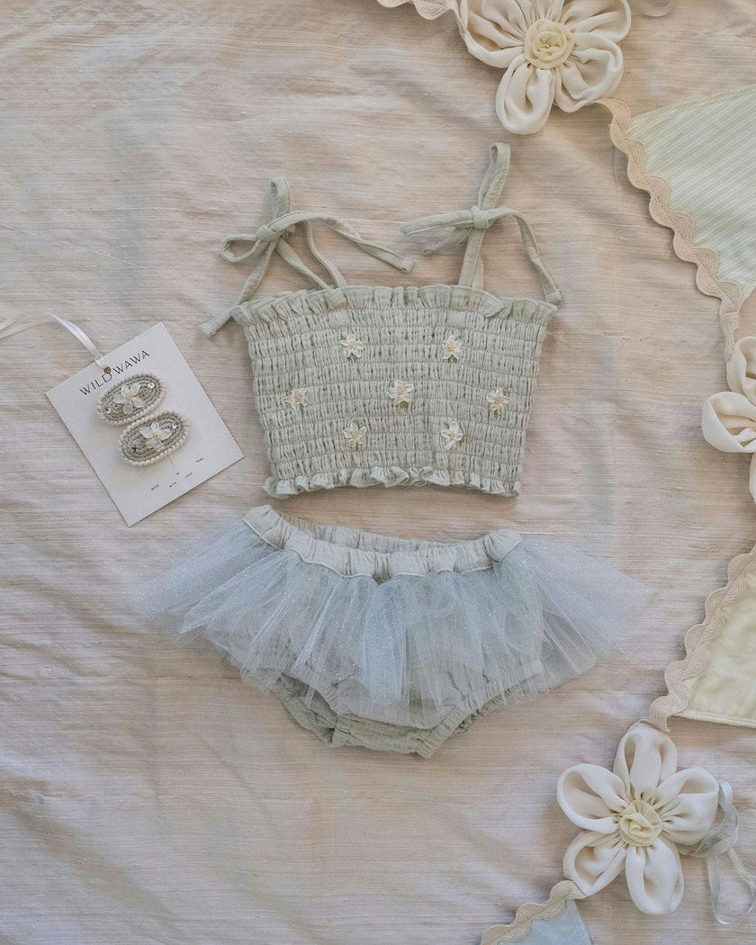 Daisies Tutu - Seafoam