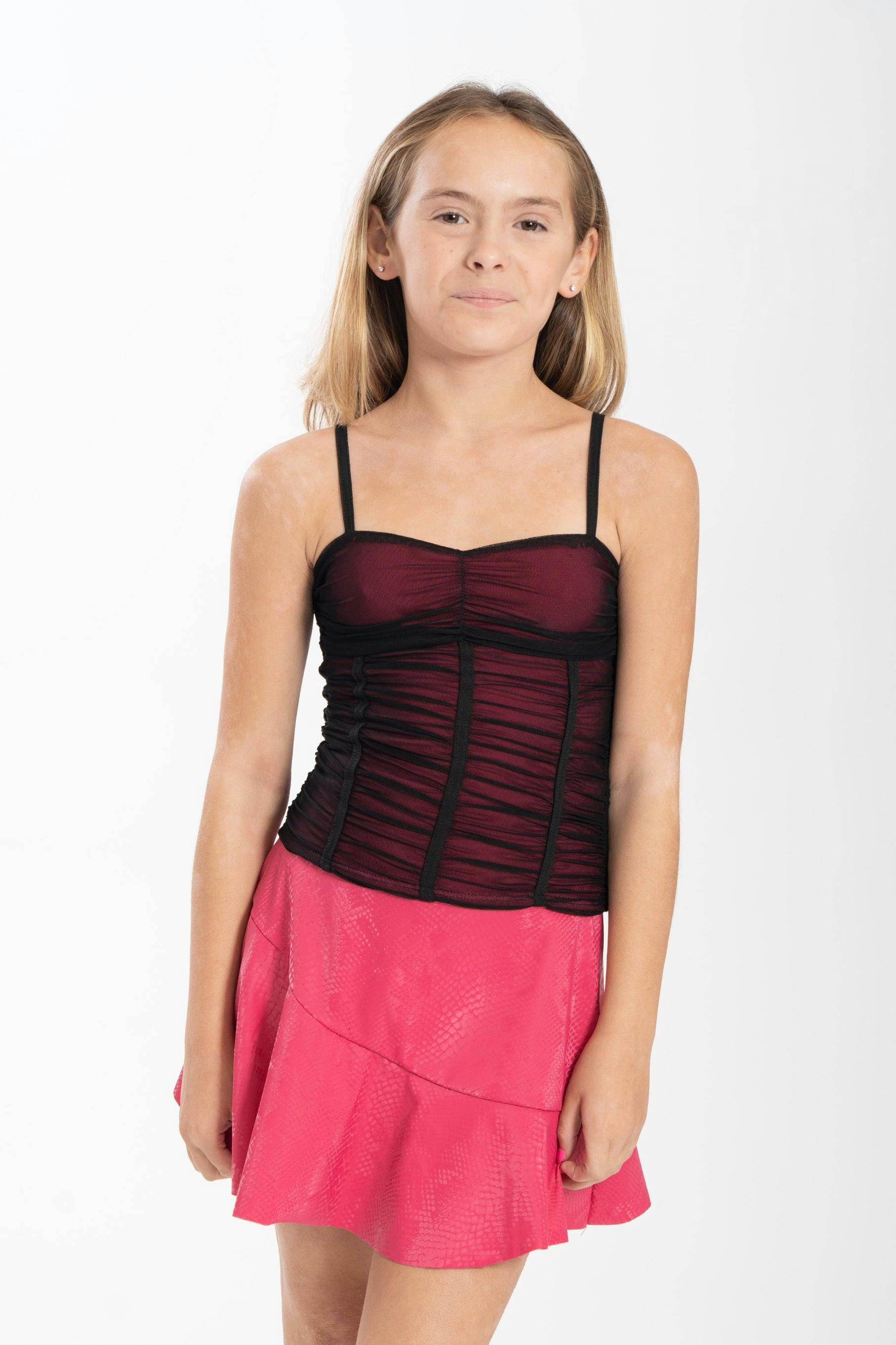 Kids Amy Snake Zipper Ruffle Skort