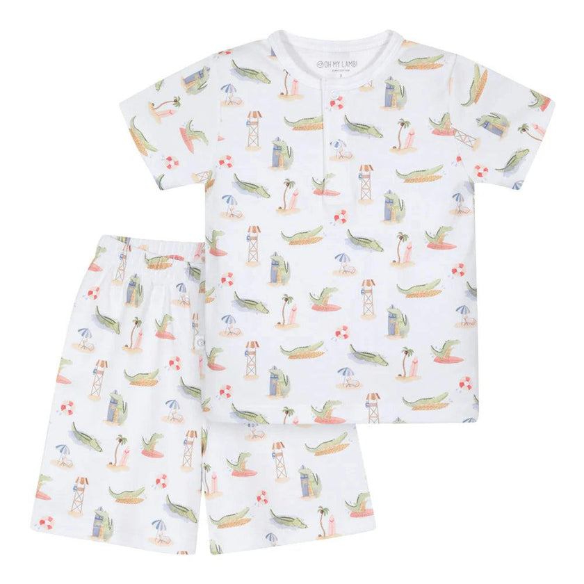 Alligators Boy Pima Cotton Short Pajama Set