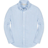Organic Long Sleeve Seersucker Button Down Shirt, Blue