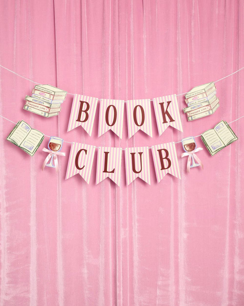 Book Club Banner - pink printed banner