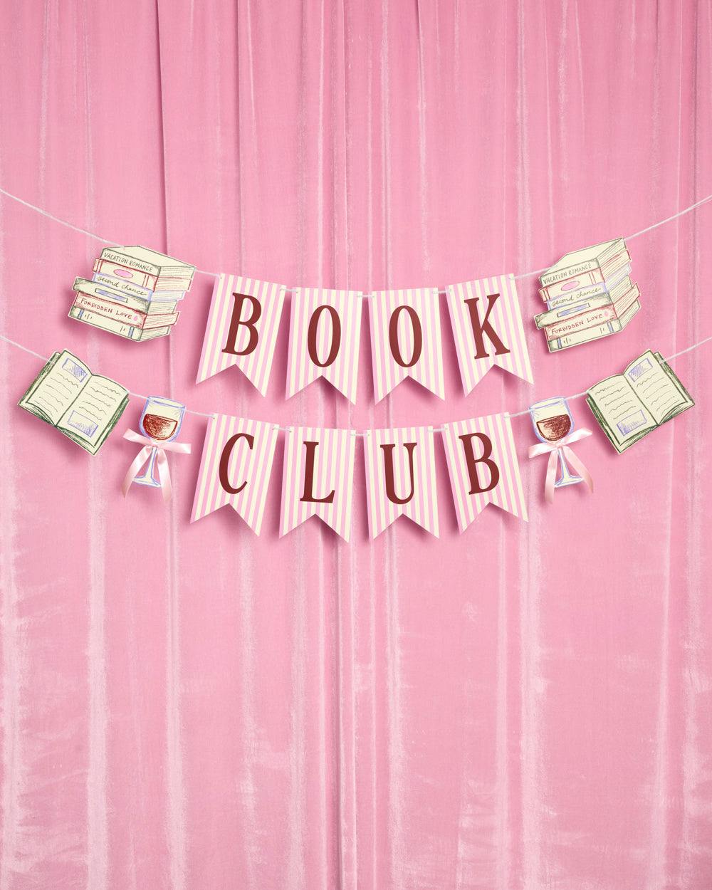 Book Club Banner - pink printed banner