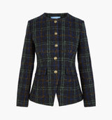 The Warby Coat -  Navy Tartan