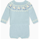 Light Blue Cordero Cotton Baby Knitted Set
