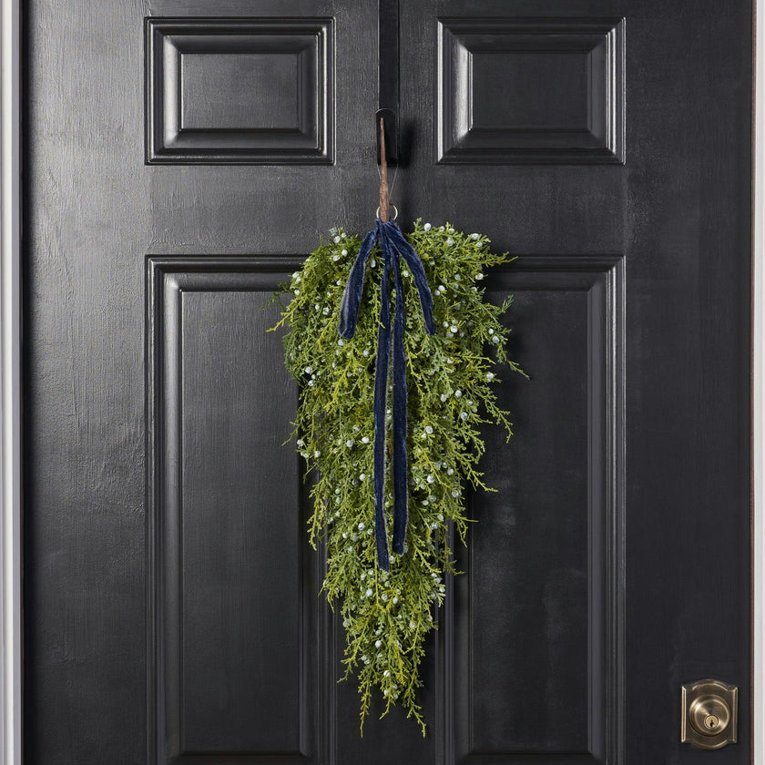 Seeding Winter Juniper Berry Greenery Classic Holiday Teardrop Swag - 3 Options Available
