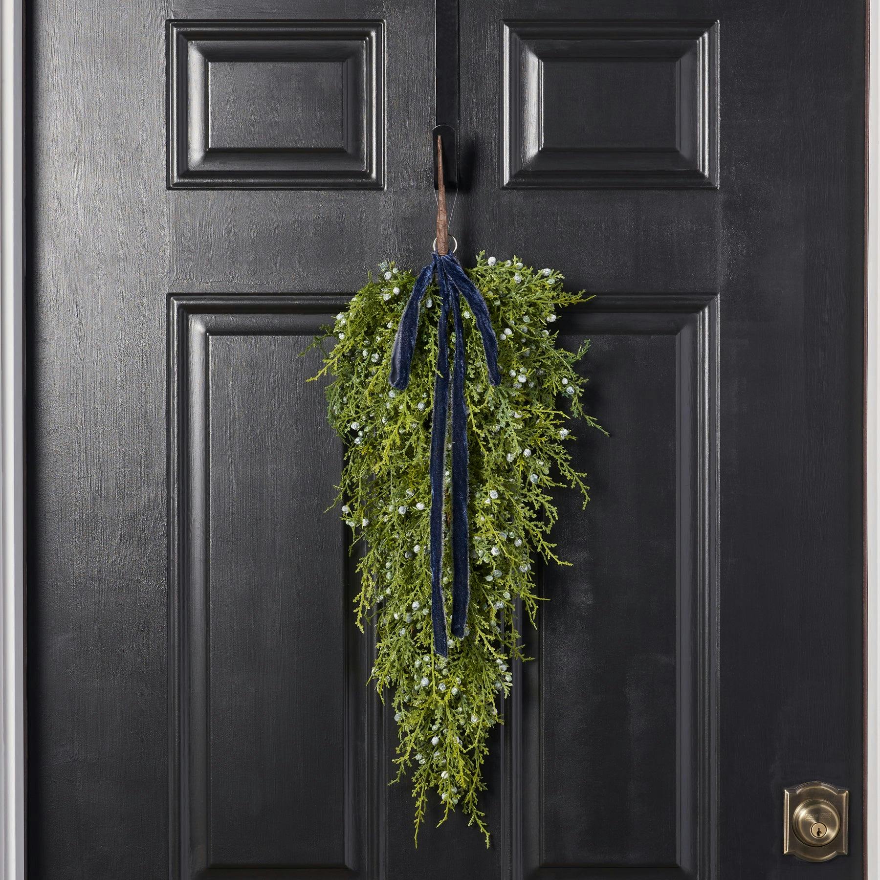 Seeding Winter Juniper Berry Greenery Classic Holiday Teardrop Swag - 3 Options Available