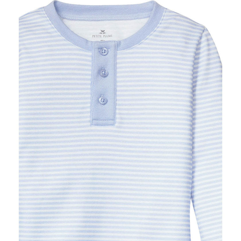 Kid's Pima Snug Fit Pajama Set in Pink Stripe
