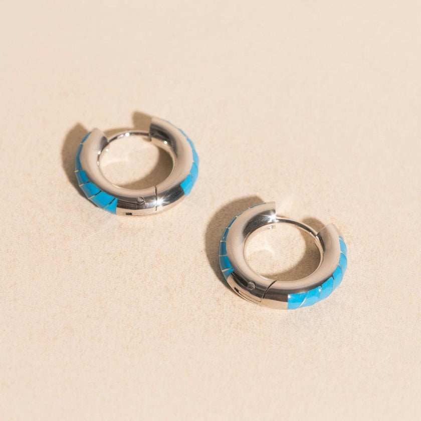 Neon Color Chunky Rounded Huggie Hoop Earrings