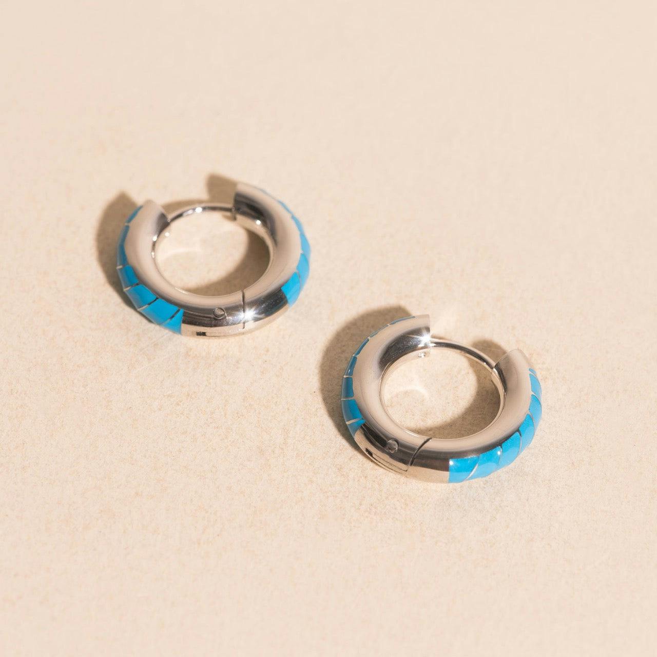 Neon Color Chunky Rounded Huggie Hoop Earrings