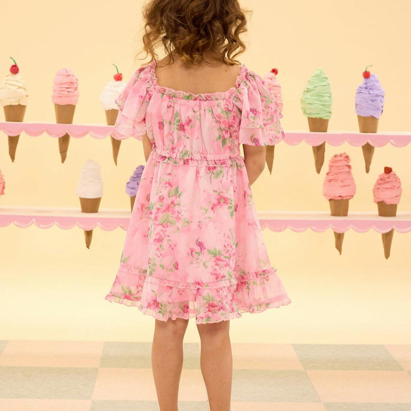 Mini Juliana Dress in Rose Trance
