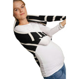 Sarabeth Neck Long Sleeve Maternity Sweater