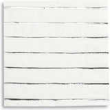 Silver Frenchie Striped Large Napkins