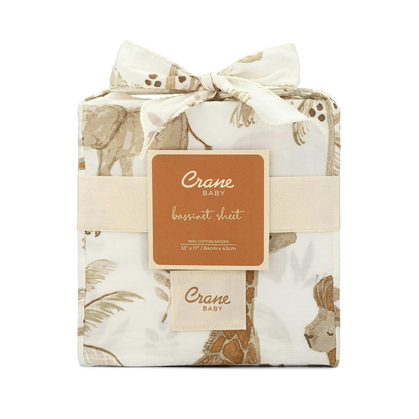 Kendi Safari Animal Cotton Bassinet Sheet