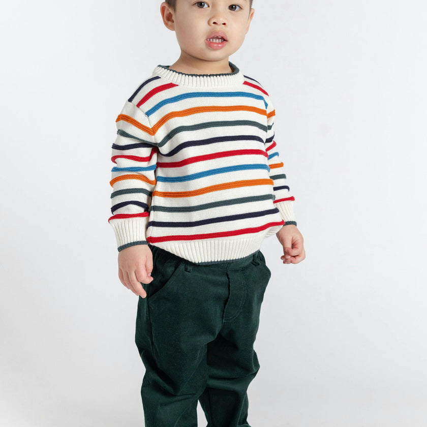 Sweater With Raised Stripes