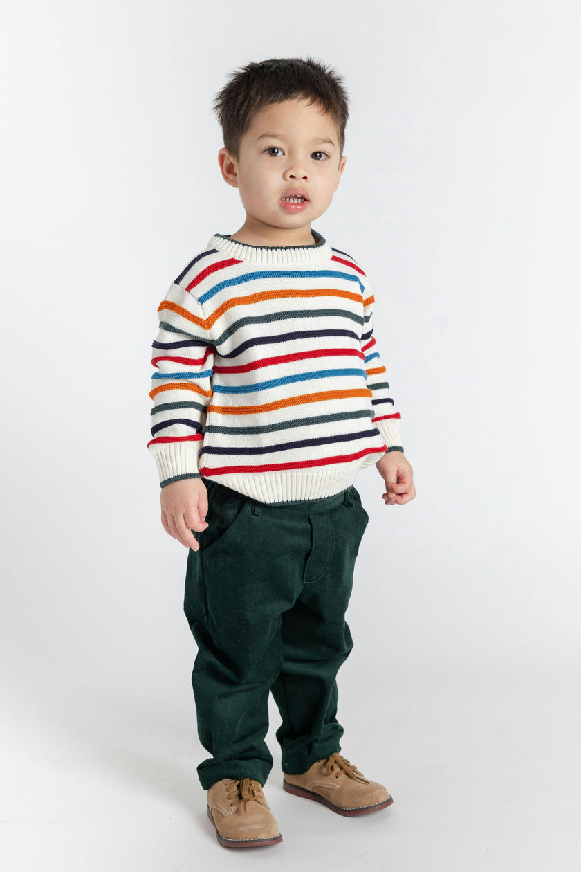 Sweater With Raised Stripes