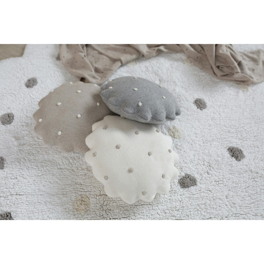 Round Knitted Biscuit Cushion