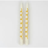 Gold Swirl Taper Candles
