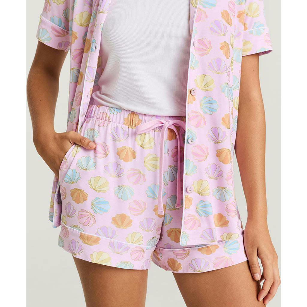 Shelly Pink Women's Luxe Pajama Short Set