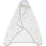 Toddler Hooded Towel - Tan Gingham