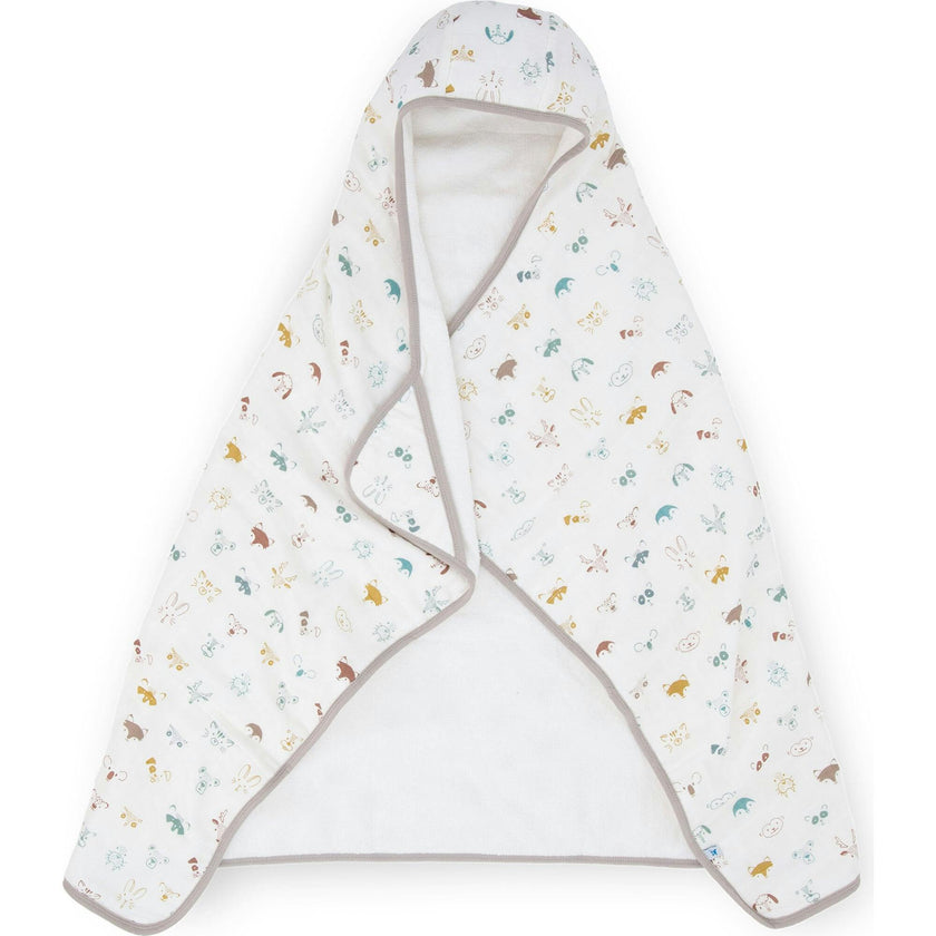 Toddler Hooded Towel - Tan Gingham
