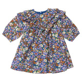 Girls Everly Dress - True Blue Sketched Floral
