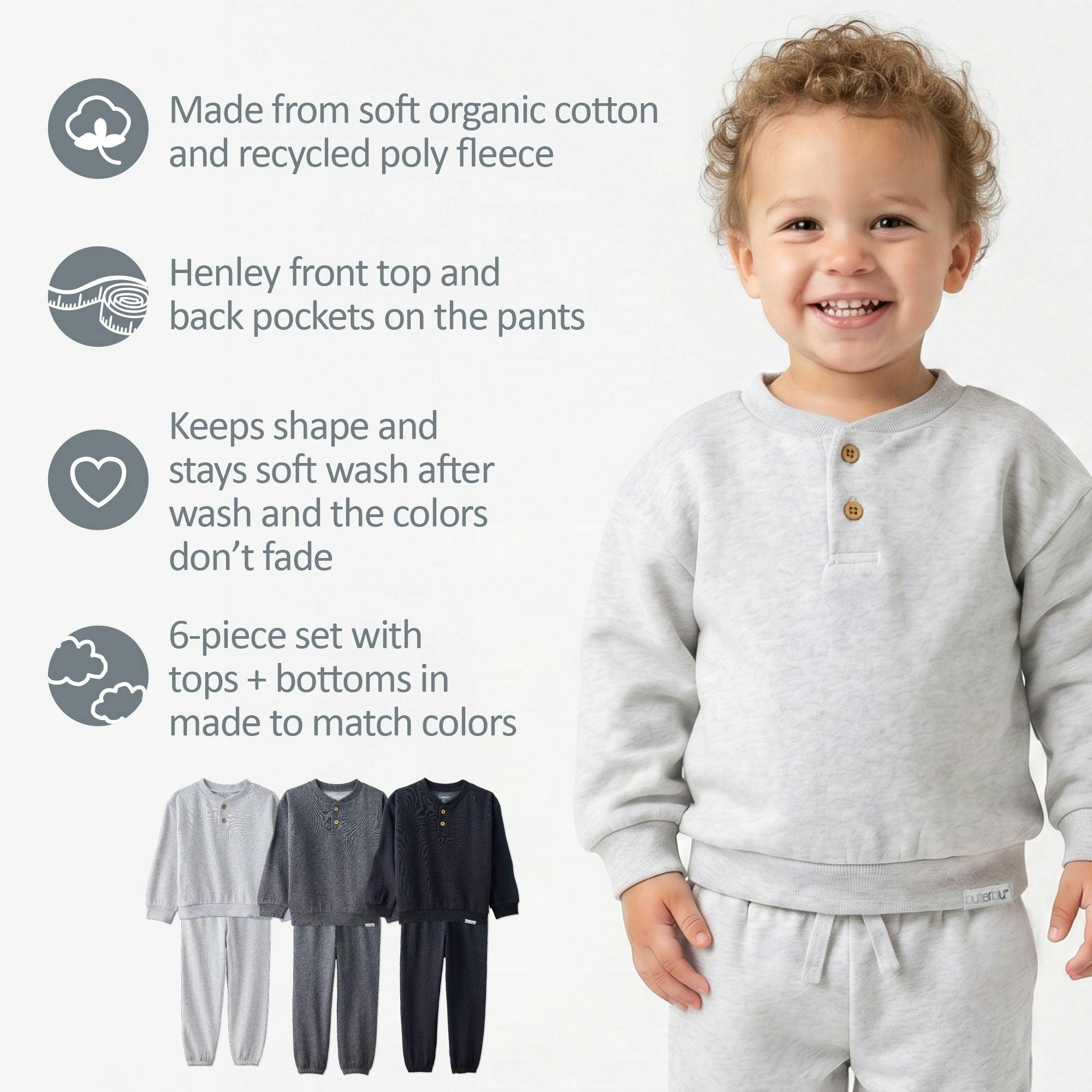 JERRY 6-Piece Henley Sweatsuit