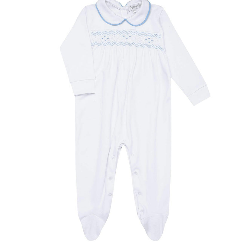 Nella Long Sleeve Smocked Footie