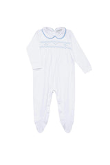 Nella Long Sleeve Smocked Footie