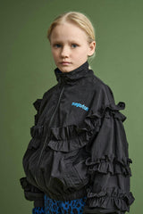 RUFFLES NYLON JACKET BLACK