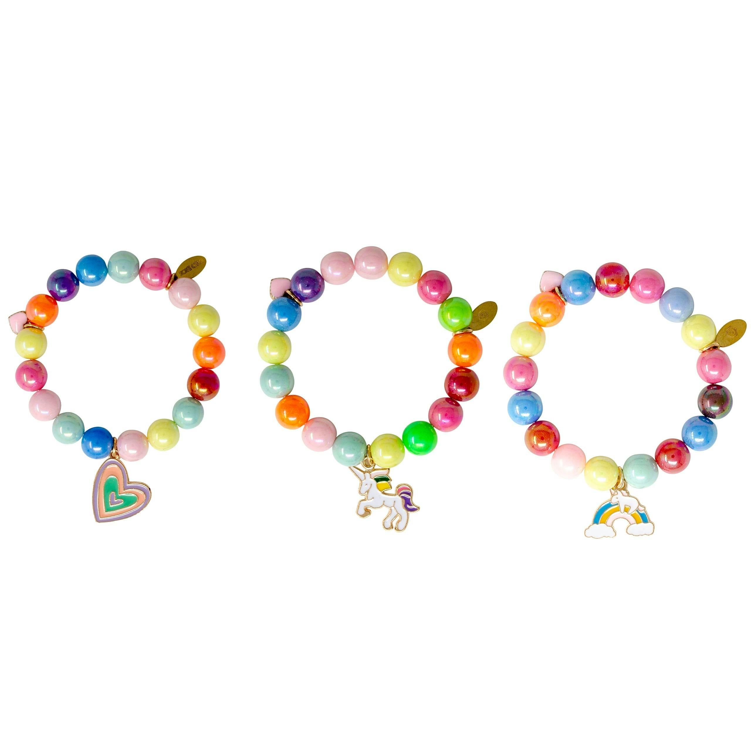 Bright Gum Ball Bracelet Set
