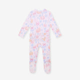 Posh Pumpkins Footie Ruffled Zippered One Piece