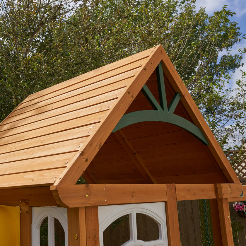 Castlewood Wooden Swing Set / Playset With Clubhouse