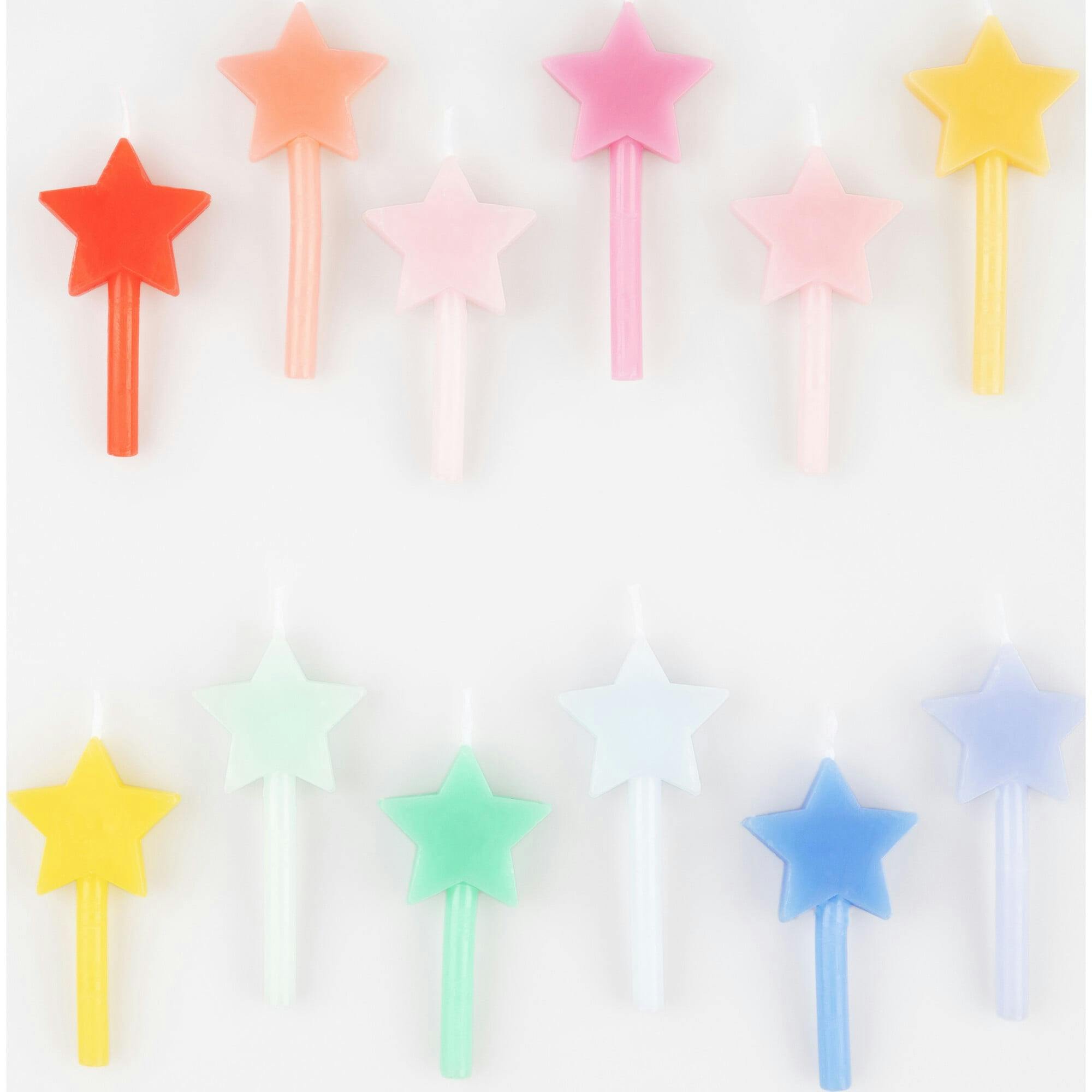Rainbow Star Candles