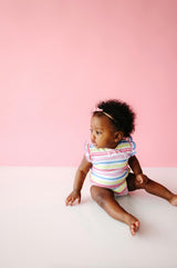 Rainbow Stripe Onesie with Bows