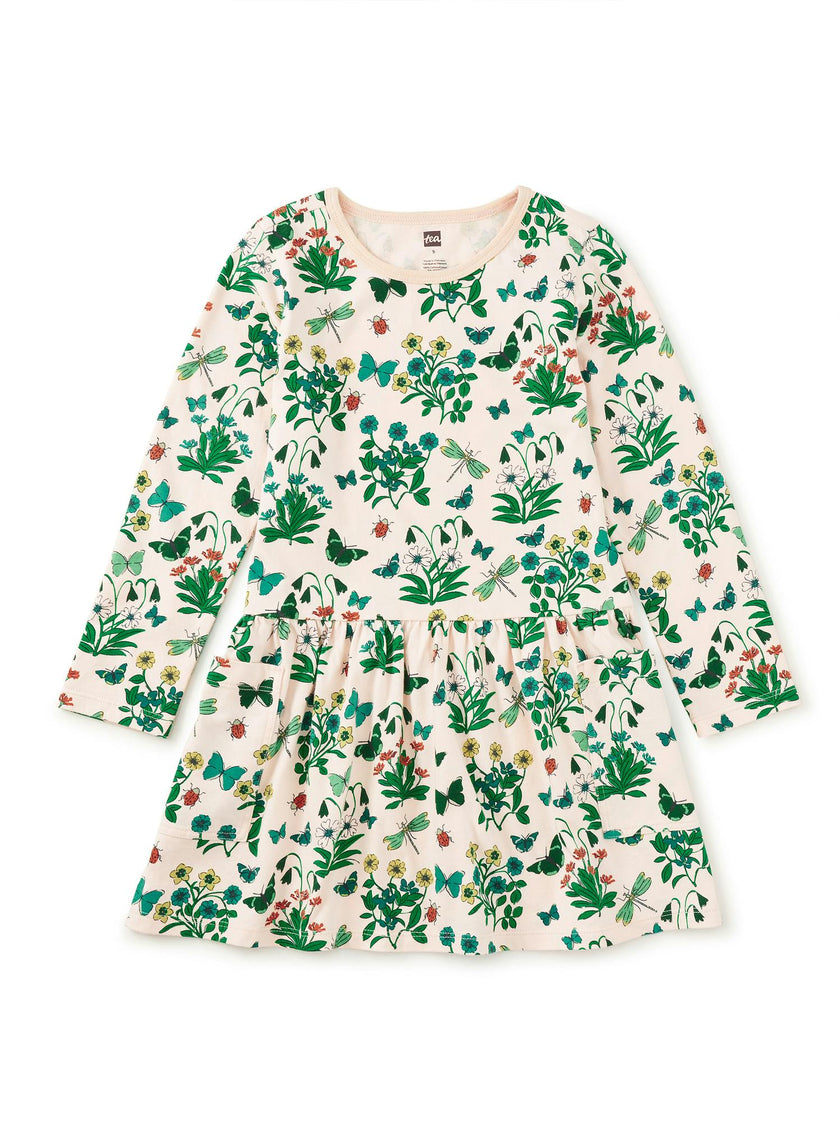 Long Sleeve Pocket Dress, Garden Expedition