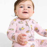 Easter Pink Bamboo Convertible Footie