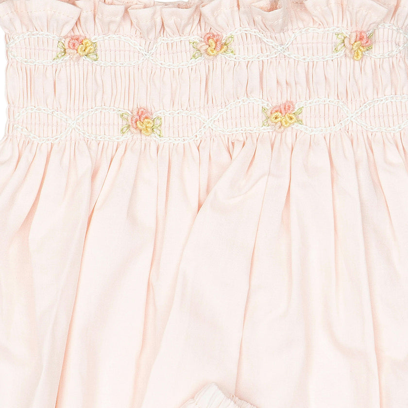 Embroidered Flutter Set in Pink