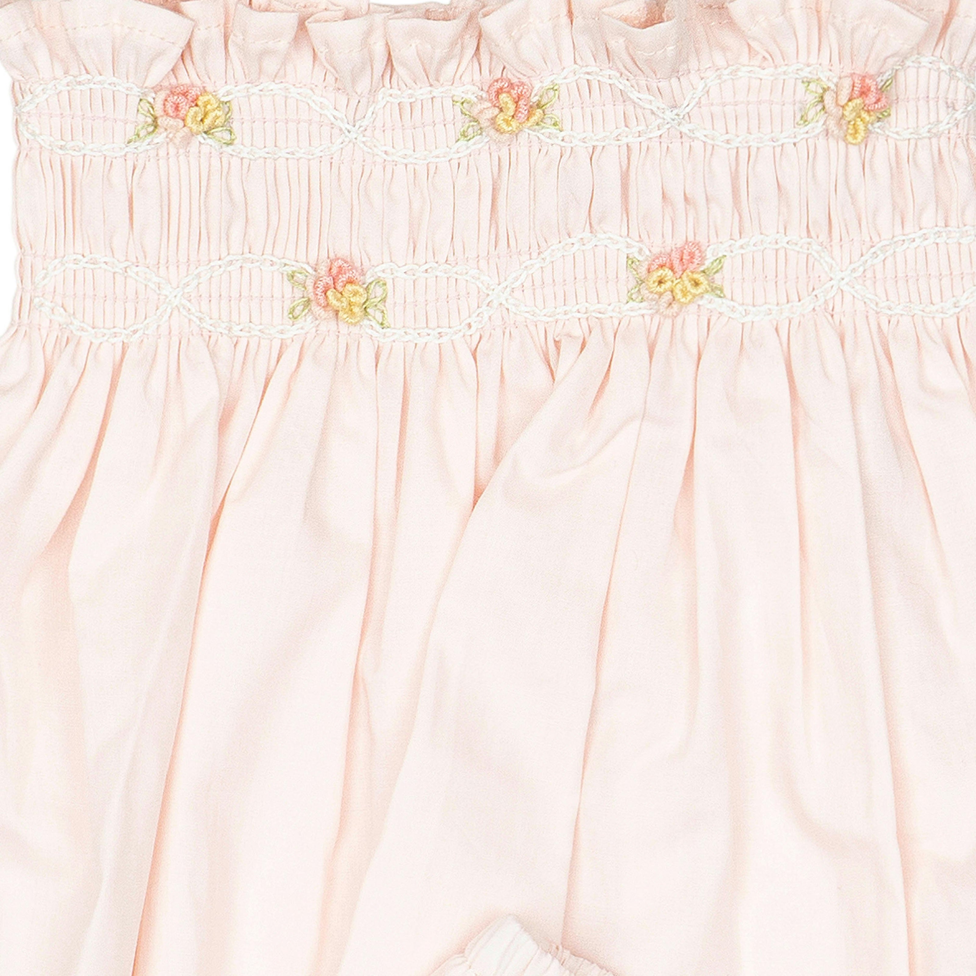 Embroidered Flutter Set in Pink