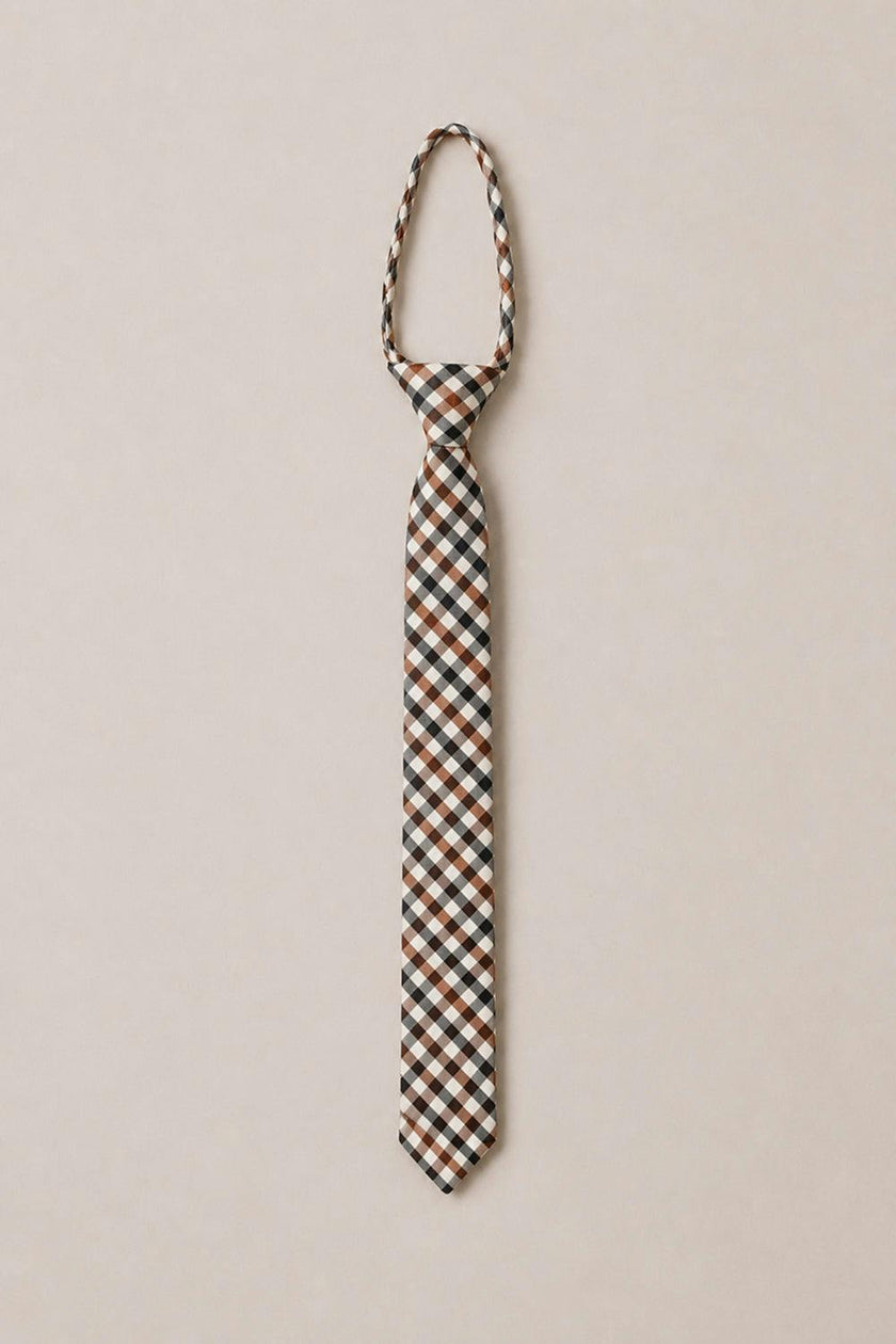 Ties in Chestnut Gingham